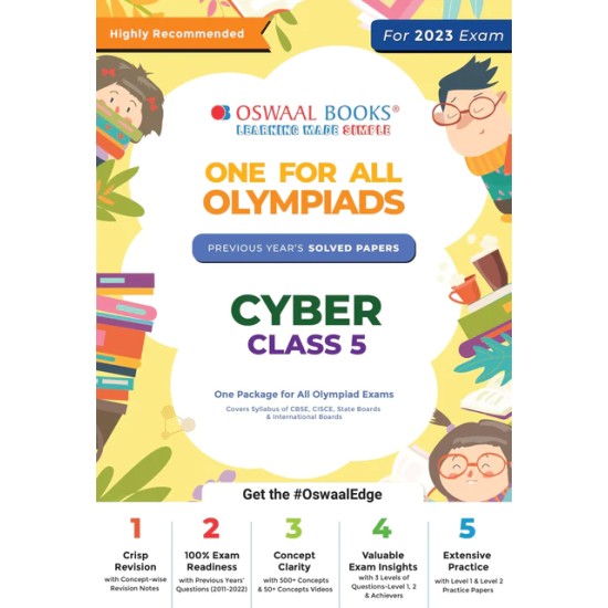 One For All Olympiad Previous Years' Solved Papers Class 5 (Set Of 6 Books) Maths, English, Science, Reasoning, Cyber &amp; General Knowledge (For 2023 Exam)
