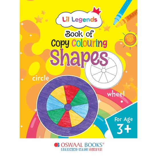Lil Legends Book Of Copy Colouring For Kids,To Learn About Transport, Shapes, Numbers, Clothes, Birds (Set Of 05 Books), Age 3+