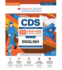 CDS Previous Years 12 Solved Question Papers Elementary Mathematics, English & GK (Set Of 3 Books) For 2024 Exam