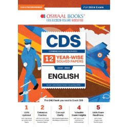 CDS Previous Years 12 Solved Question Papers Elementary Mathematics, English &amp; GK (Set Of 3 Books) For 2024 Exam
