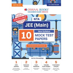 NTA JEE (Main) 10 Mock Test Papers Book | Updated As Per New Syllabus | Physics, Chemistry, Mathematics | 1000+ Practice Questions | For January, April 2024 Exam