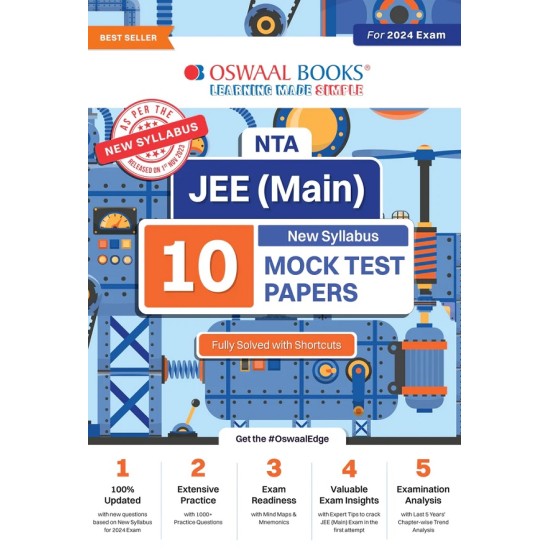 NTA JEE (Main) 10 Mock Test Papers Book | Updated As Per New Syllabus | Physics, Chemistry, Mathematics | 1000+ Practice Questions | For January, April 2024 Exam