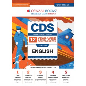 CDS Previous Years 12 Solved Question Papers Elementary Mathematics, English & GK (Set Of 3 Books) For 2024 Exam