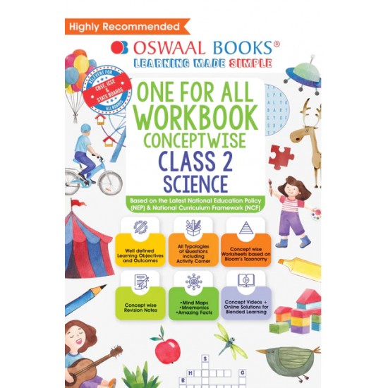 One For All Workbook Class 2 English, Math, Science & General Knowledge (Set Of 4 Books) (For Latest Exam)