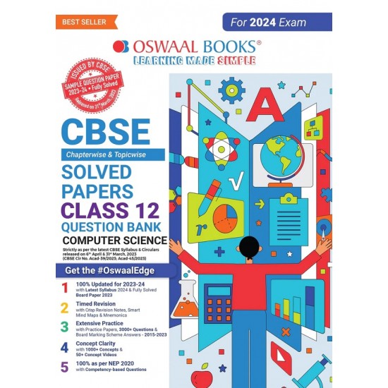 CBSE Chapterwise Solved Papers 2023-2014 Computer Science Class 12th (2024 Exam)