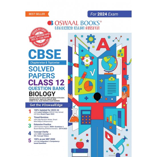 CBSE Question Bank Class 12 English, Physics, Chemistry & Biology (Set Of 4 Books) (For 2024 Board Exams)