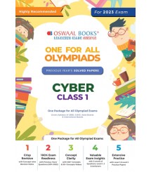 One For All Olympiad Previous Years' Solved Papers Class 1 (Set Of 6 Books) Maths, English, Science, Reasoning, Cyber & General Knowledge (For 2023 Exam)
