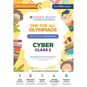 One For All Olympiad Previous Years' Solved Papers Class 2 (Set Of 6 Books) Maths, English, Science, Reasoning, Cyber & General Knowledge (For 2023 Exam)