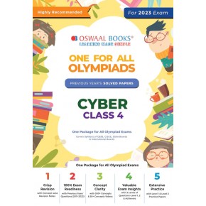 One For All Olympiad Previous Years' Solved Papers Class 4 (Set Of 6 Books) Maths, English, Science, Reasoning, Cyber & General Knowledge (For 2023 Exam)